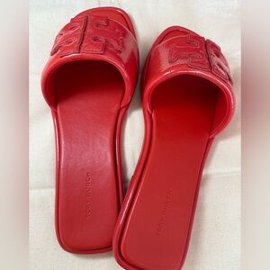 Toryburch double T sport slide